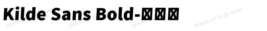 Kilde Sans Bold字体转换